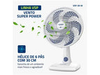 Ventilador de Mesa Super Power 30cm 3 Velocidades Branco